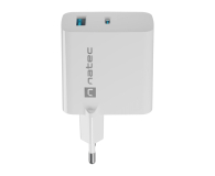 Natec RIBERA GAN 1X USB-A + 1X USB-C 45W BIAŁA - 1480428 - zdjęcie 2